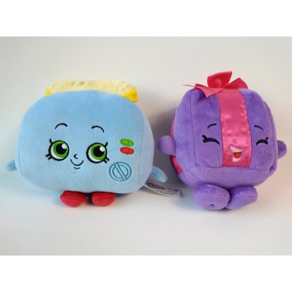 Shopkins Miss Pressy Present Purple Gift Box + Toasty POP Blue Toaster Plushie - Picture 1 of 12
